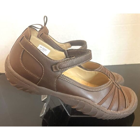 JBU Province Women's Slip-On Shoes Brown Flats with Supportive Sole and Strap 10 - Picture 4 of 13